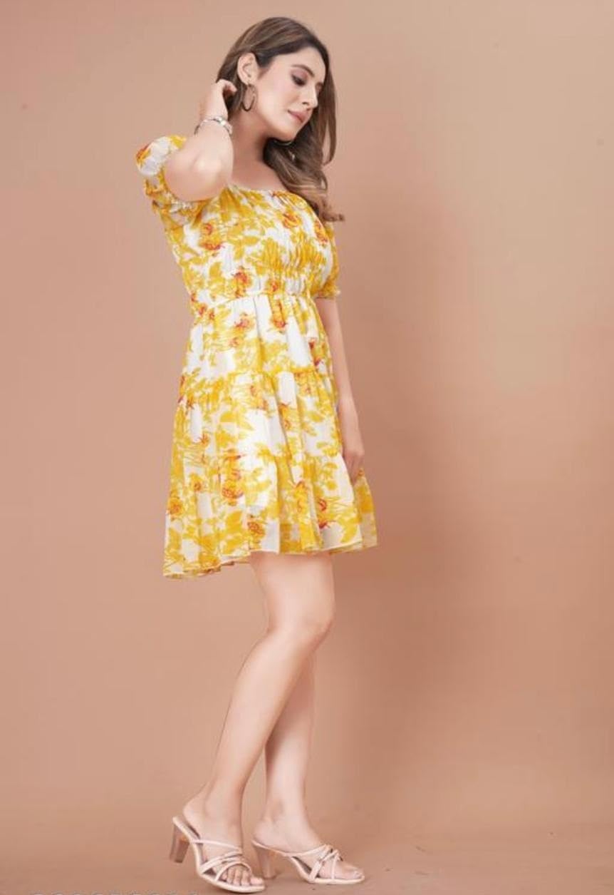 Women Latest Yellow Dress for Any Occasion | Western Dress for Women