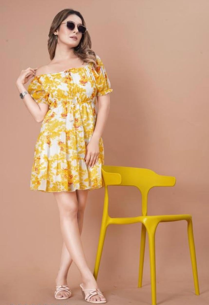 Women Latest Yellow Dress for Any Occasion | Western Dress for Women