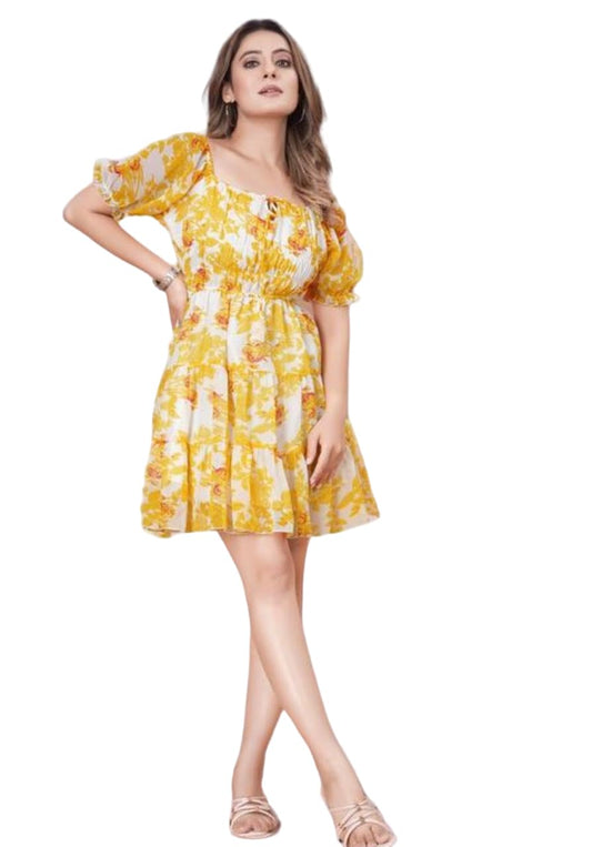 Women Latest Yellow Dress for Any Occasion | Western Dress for Women