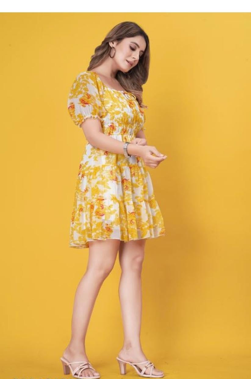 Women Latest Yellow Dress for Any Occasion | Western Dress for Women