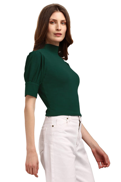 High Neck Slim Fit Top