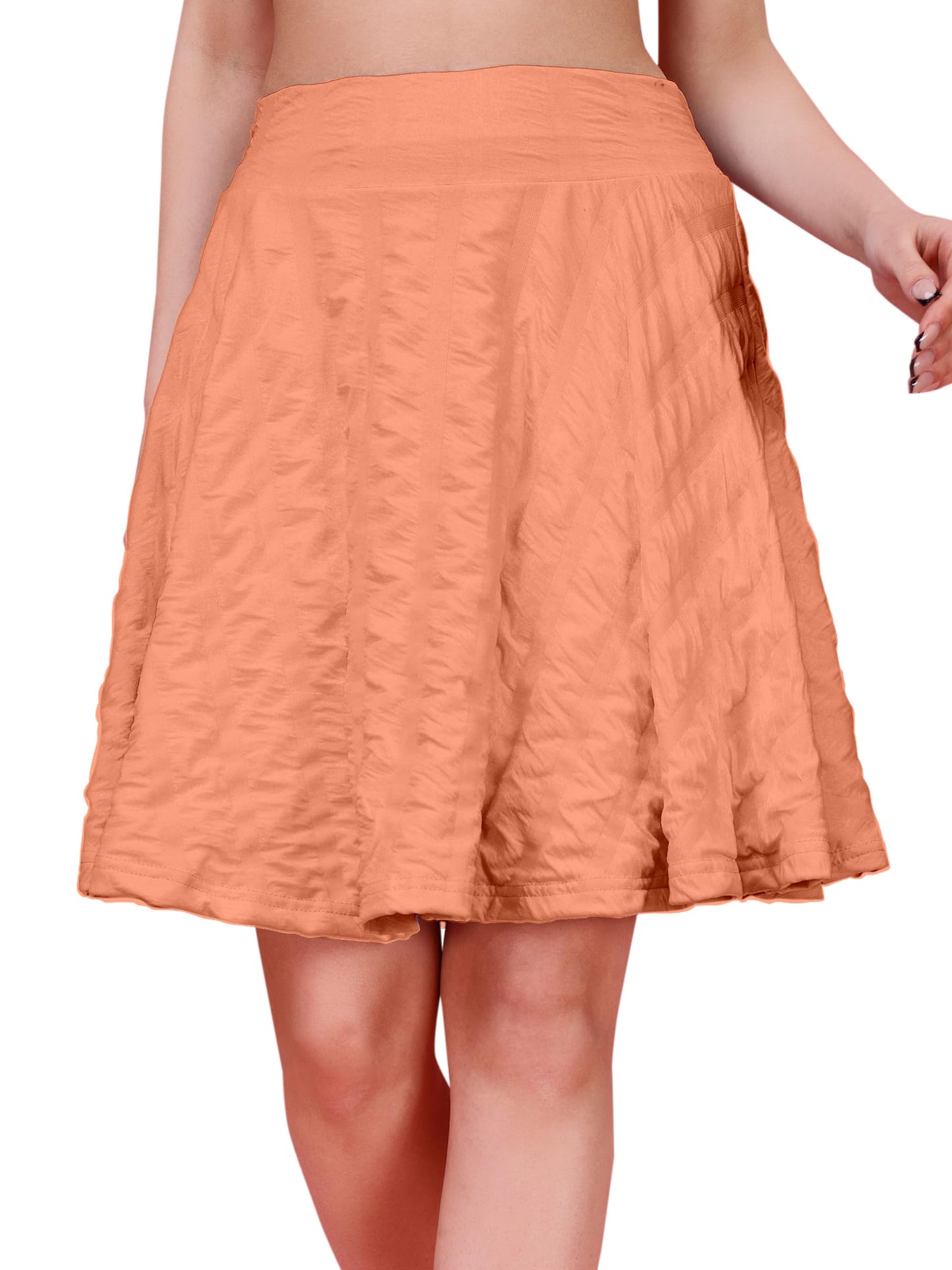 Mehrang Girl's/Women's Classic Stretchy All Time Trendy Skater Skirt with Attached Inner Shorts and Flared Inskirt