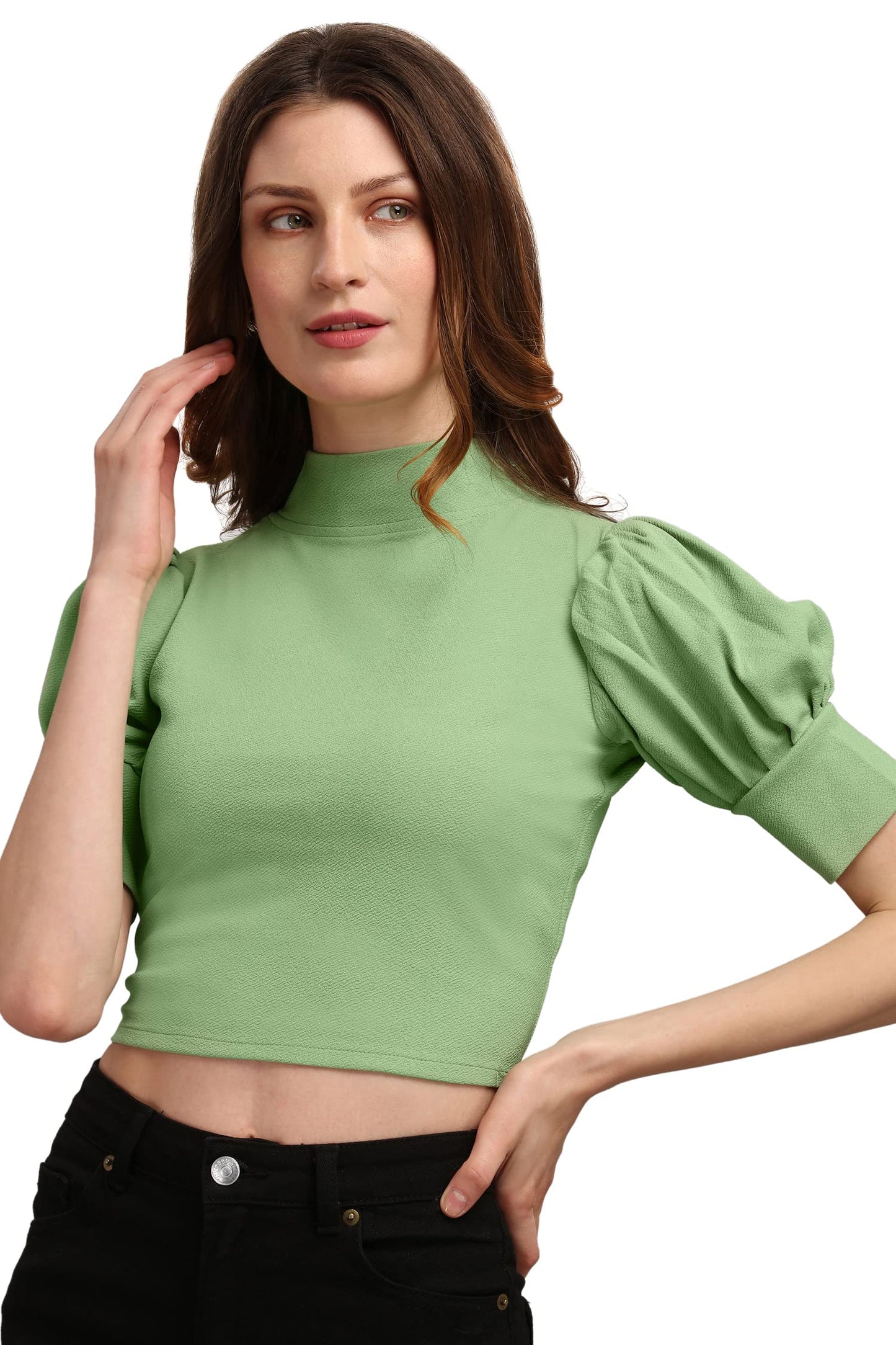 High Neck Slim Fit Top