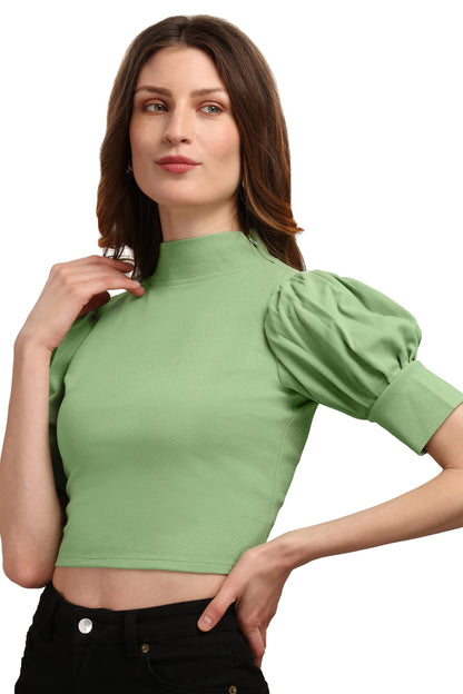 High Neck Slim Fit Top