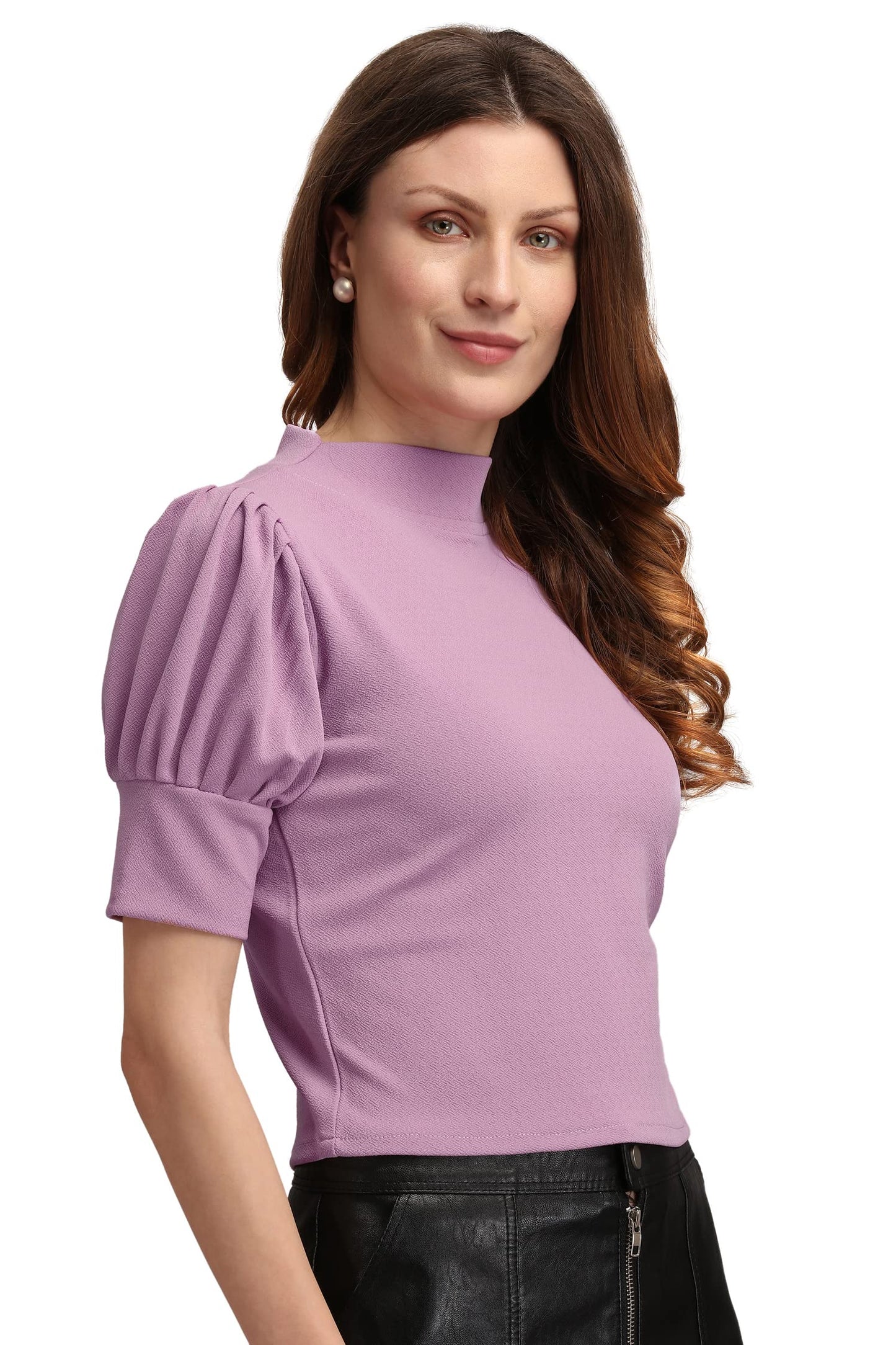 High Neck Slim Fit Top