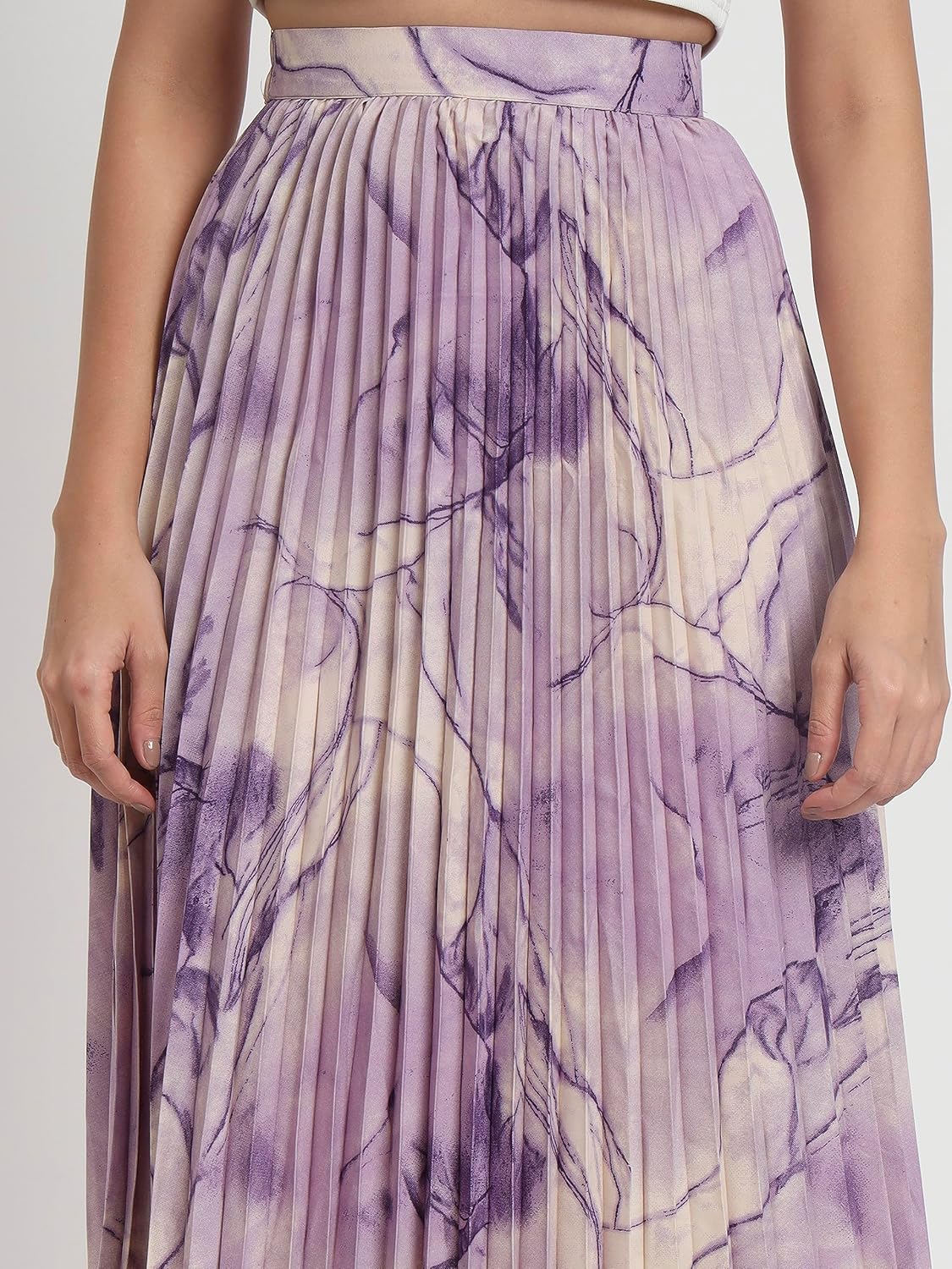 OTABU Marble Elegance A Woman's A-Line Long Printed Skirt Masterpiece