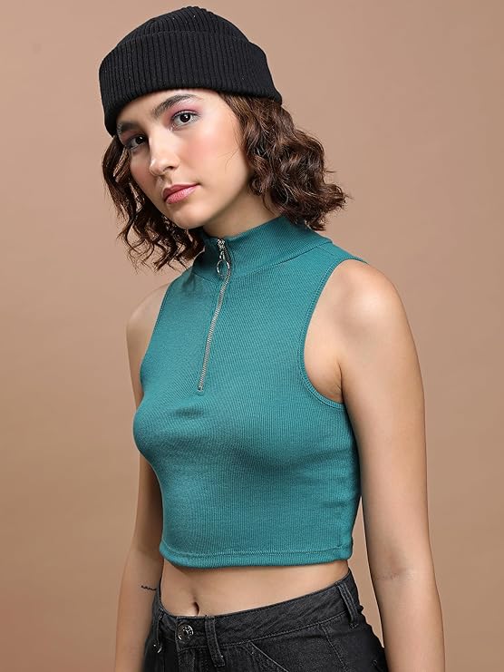 Ribbed Regular Fit Crop Top