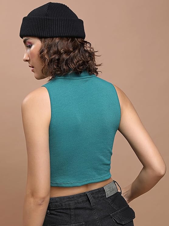 Ribbed Regular Fit Crop Top