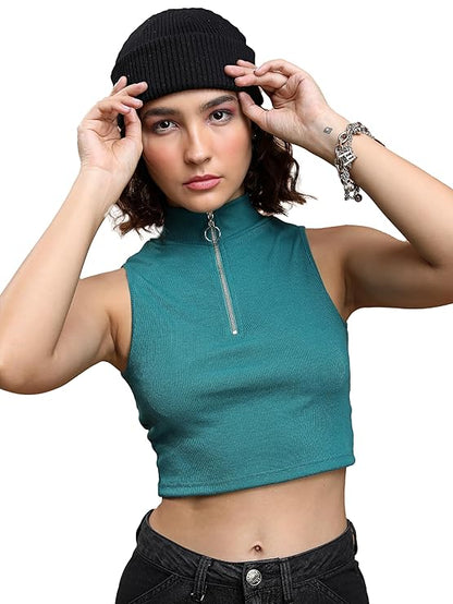 Ribbed Regular Fit Crop Top